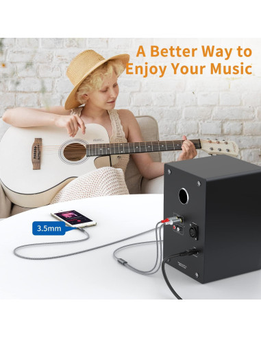 Cable de Audio Estéreo RCA a 3.5mm AUX MCSPER 2m