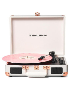 Reproductor de Vinilo Bluetooth TANLANIN TE-001WT 3 Velocidades