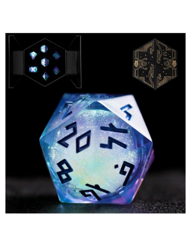 Juego de Dados de Núcleo Líquido HEIMDALLR Aurora - 7 Piezas LED