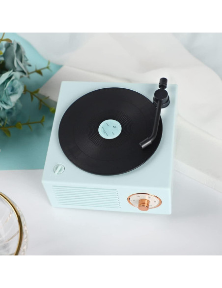 Altavoz Bluetooth Vintage K10 YonTon Azul Portátil 5W