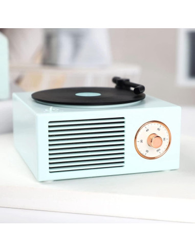 Altavoz Bluetooth Vintage K10 YonTon Azul Portátil 5W