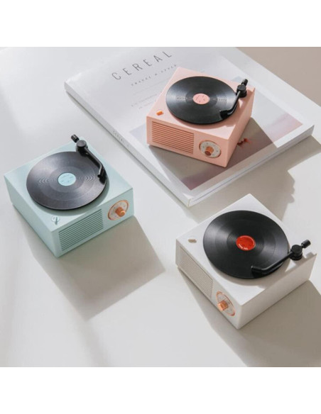 Altavoz Bluetooth Vintage K10 YonTon Azul Portátil 5W