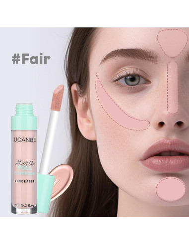 Corrector Líquido UCANBE Hidratante Claro 11.6cm - Cobertura Completa