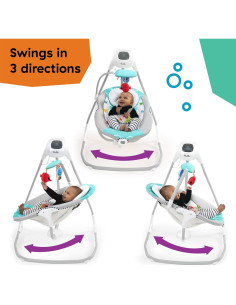 Columpio Compacto Baby Einstein Ocean Explorers Gris 6 Velocidades 2