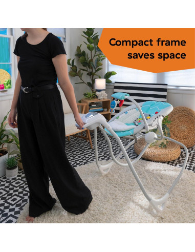 Columpio Compacto Baby Einstein Ocean Explorers Gris 6 Velocidades