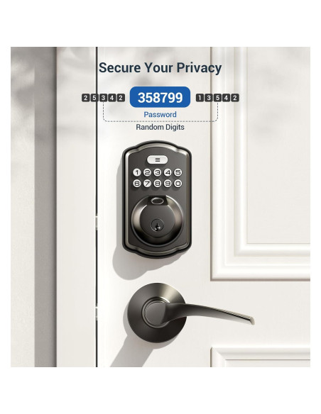 Cerradura Biométrica Veise KS02B con Teclado y 2 Manijas