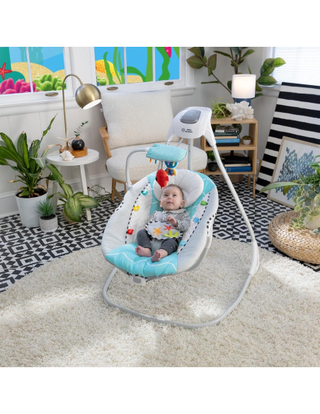 Columpio Compacto Baby Einstein Ocean Explorers Gris 6 Velocidades