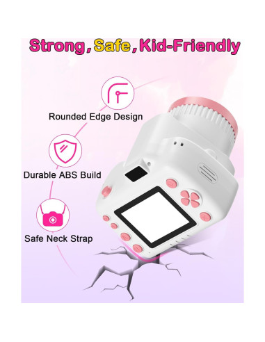 Cámara para Niños Thybro K100 con Proyector 1080p - Blanca