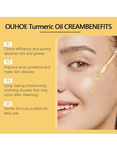 Aceite Facial de Cúrcuma Shantou 30ml - Piel Grasa y Acné