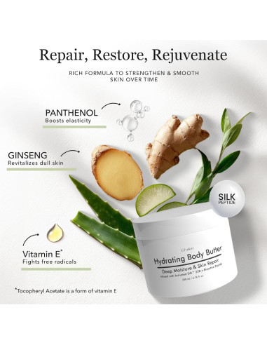 Manteca Corporal Hidratante G-Fusion 380g - Aloe y Pétidos de Seda