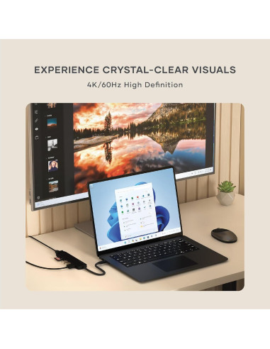Hub Multiport USB-C Satechi 7 en 1 con HDMI 4K, Ethernet