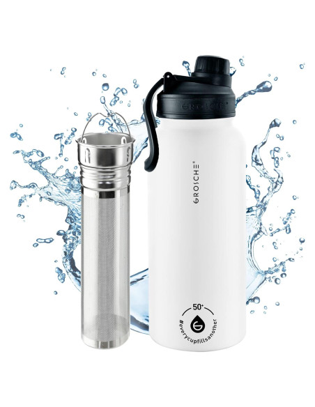 Botella Infusora de Té GROSCHE Chicago 946 ml Acero Inoxidable