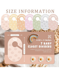 Divisores de Closet para Bebés Slapaflife - 7 Tamaños de 0 a 12+ Meses 2