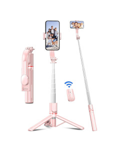Trípode para Teléfono SelfieShow L12 Rosa Extensible 106 cm