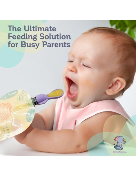 Cucharas para pouch de comida Little Whispers - 5 piezas - Floración