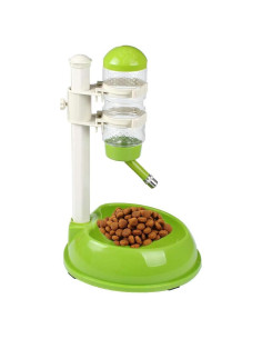 Dispensador de Agua y Comida Pawow para Perros Pequeños Verde