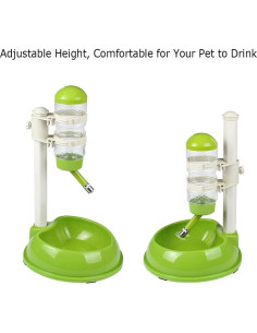 Dispensador de Agua y Comida Pawow para Perros Pequeños Verde 2
