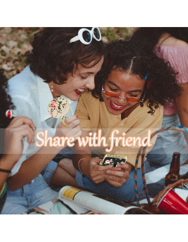 Espejos Compactos Plegables Blulu - 8 Piezas Florales Retro