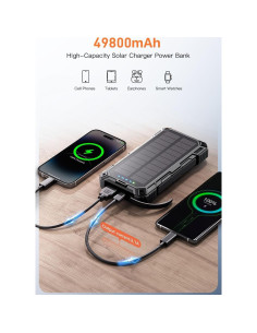 Cargador Portátil Solar JSKEI 49800mAh Carga Rápida USB-C 2