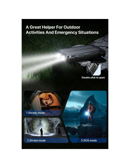 Cargador Portátil Solar JSKEI 49800mAh Carga Rápida USB-C