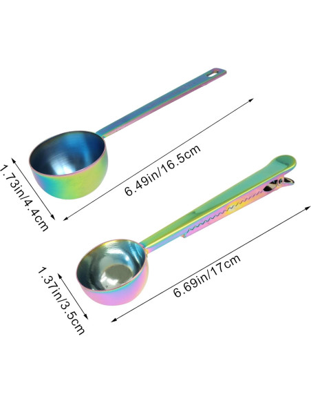 Set de Cucharas Medidoras Arcoíris Yueton - Acero Inoxidable