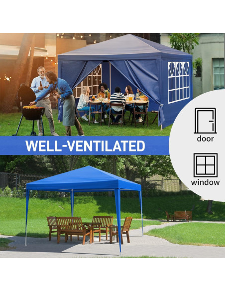 Carpa de Fiesta CIPACHO 3x3m Impermeable con 4 Paredes