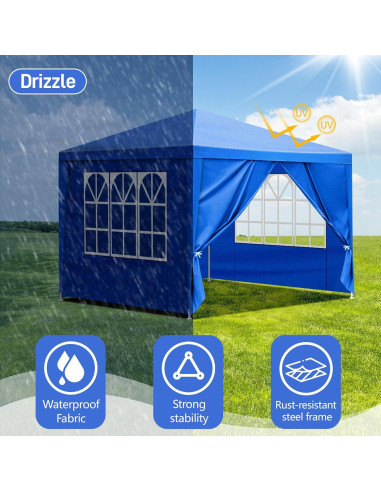 Carpa de Fiesta CIPACHO 3x3m Impermeable con 4 Paredes