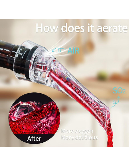 Aireador de Vino Kearning - Válvula con Vertedor Sin Goteo