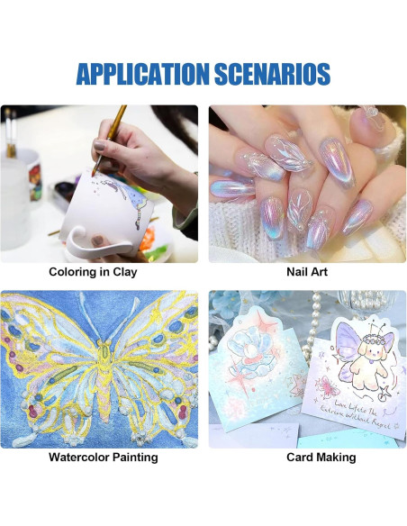 Set de Pintura Acuarela Perlante CraftyManor 20 Colores 20ml