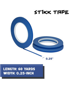 Cinta de Pintor STIKK - Paquete de 3 Cintas Azules 0.6 cm x 54.86 m 2