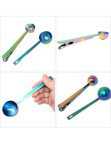 Set de Cucharas Medidoras Arcoíris Yueton - Acero Inoxidable
