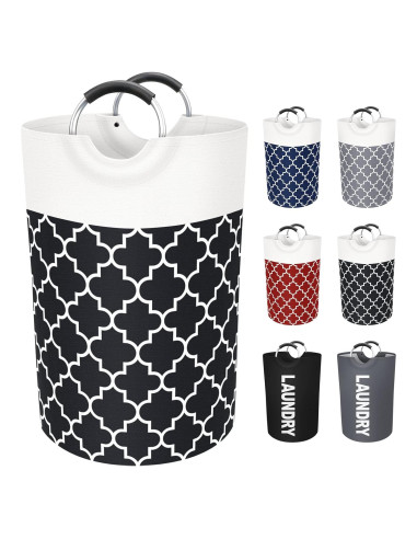 Cesta de Ropa Plegable Fabspace 75L Impermeable Negra