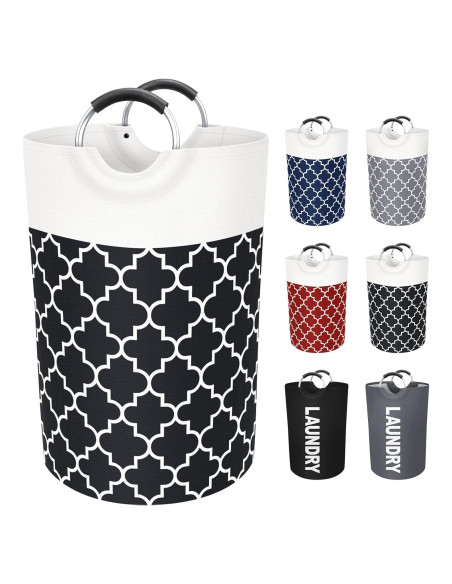 Cesta de Ropa Plegable Fabspace 75L Impermeable Negra