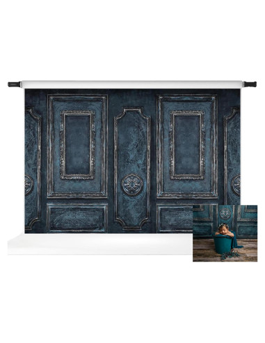 Fondo de Pared Vintage Azul Kate 3.05x1.98m Fotografía