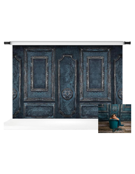 Fondo de Pared Vintage Azul Kate 3.05x1.98m Fotografía