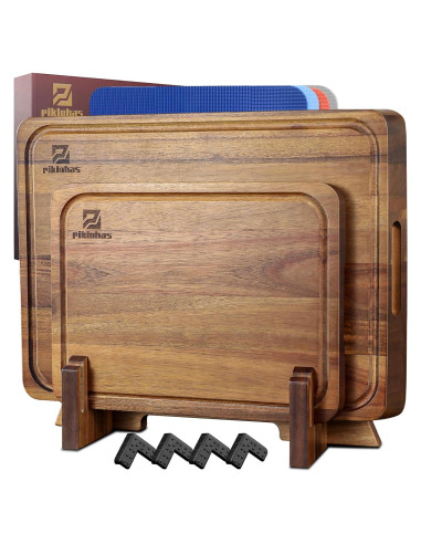 Juego de Tablas de Cortar Piklohas de Madera Acacia 7 Piezas
