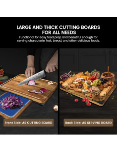 Juego de Tablas de Cortar Piklohas de Madera Acacia 7 Piezas 2