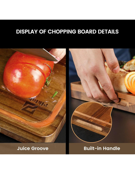 Juego de Tablas de Cortar Piklohas de Madera Acacia 7 Piezas