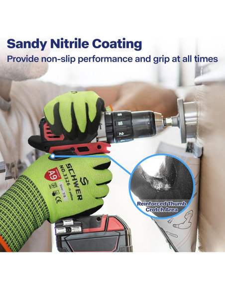 Guantes de Trabajo ProGuard Nivel A9 + Mangas Resistentes S