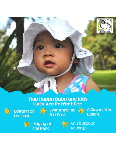 Sombrero de Volantes Doble UPF 50+ Flap Happy Niñas Mediano