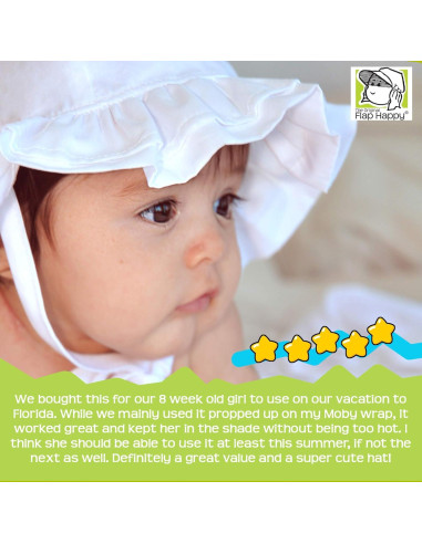 Sombrero de Volantes Doble UPF 50+ Flap Happy Niñas Mediano