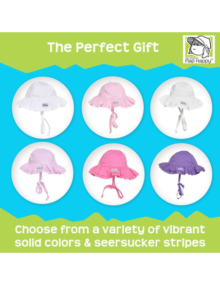 Sombrero de Volantes Doble UPF 50+ Flap Happy Niñas Mediano