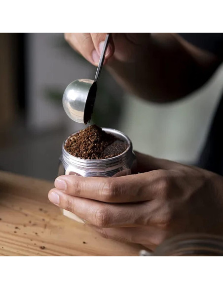 Cucharada Medidora de Acero Inoxidable Honbay Doble Cabeza 5ml y 15ml