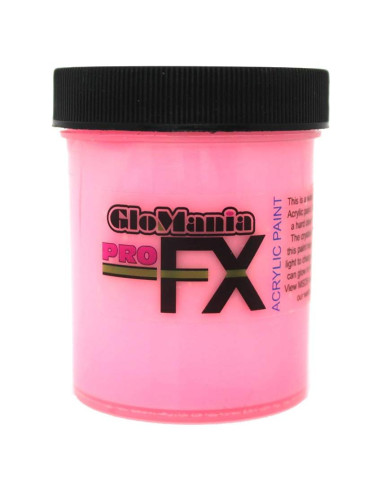 Pintura Acrílica ProFX Rosa 226g Brilla en la Oscuridad UV