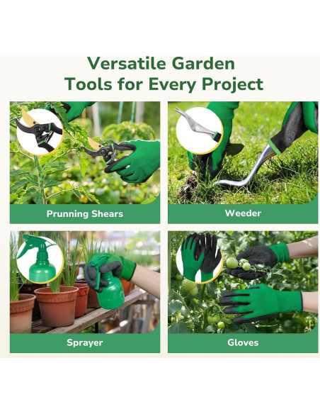 Conjunto de Herramientas de Jardinería GreatBuddy 9 Piezas