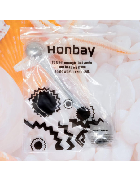 Cucharada Medidora de Acero Inoxidable Honbay Doble Cabeza 5ml y 15ml