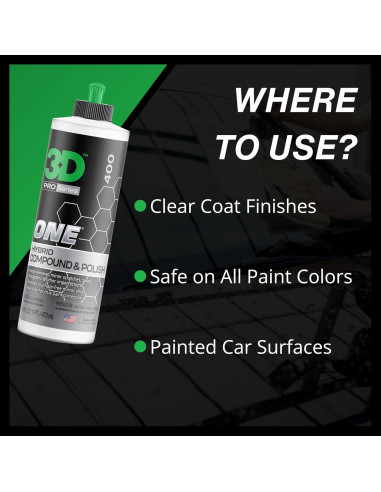Compuesto de Pulido y Corte 3D One 227g - Detallado Automotriz