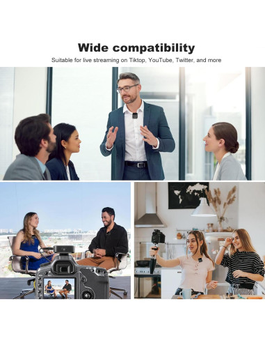 Micrófono Lavalier Inalámbrico Probox BT08 con Cancelación de Ruido