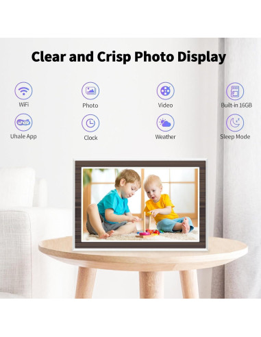 Marco de Fotos Digital WiFi SAIWAN 10.1" Pantalla Táctil 16GB