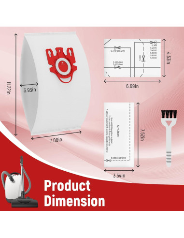 Bolsas de Polvo Reemplazo Miele FJM 9 Unidades + 6 Filtros